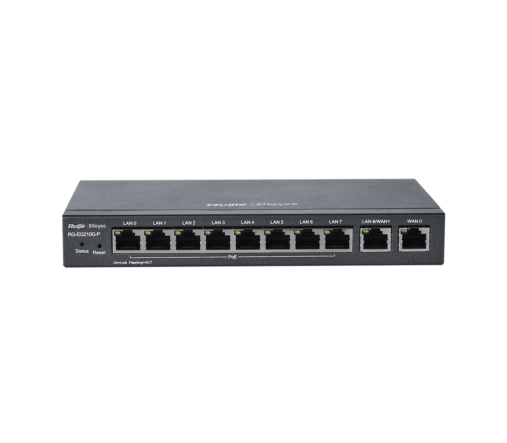 Ruijie Reyee RG-EG210G-P | 10 Port Gigabit PoE Cloud Yönetimli Switch