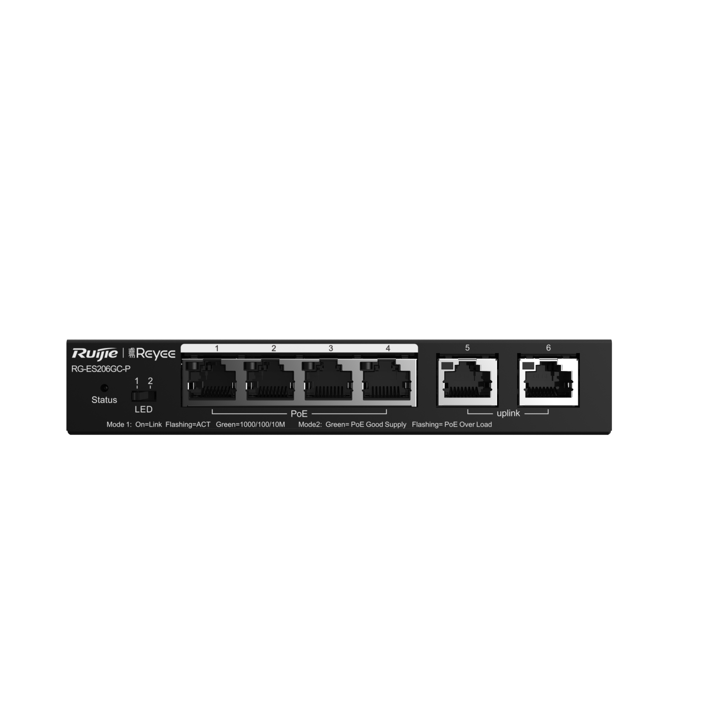 Ruijie Reyee RG-ES206GC-P | 6-Port Gigabit Cloud Yönetilebilir PoE Switch